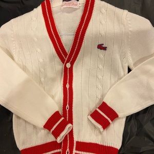 Boys Lacoste vintage  cardigan
